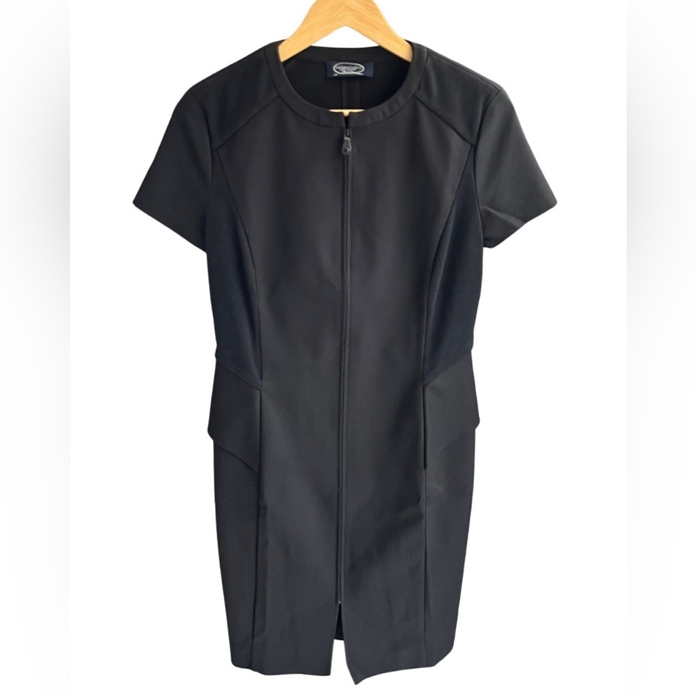 Magaschoni New York Black Zip Down Dress Size Small